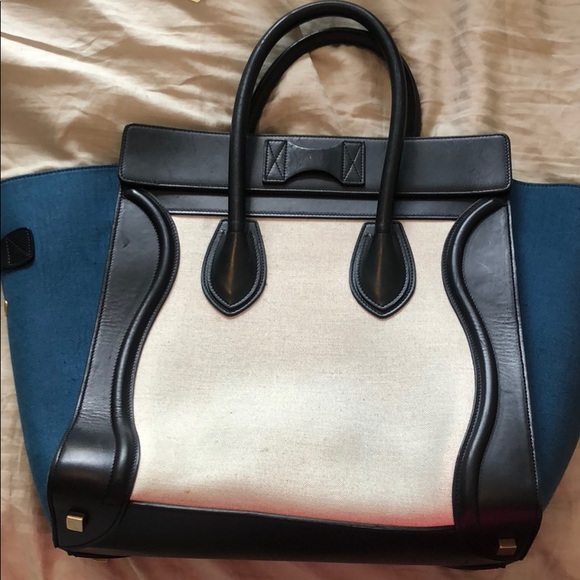 Celine bag the colors are tan, black, blue - Picture 8 of 8